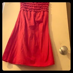 Pink strapless dress